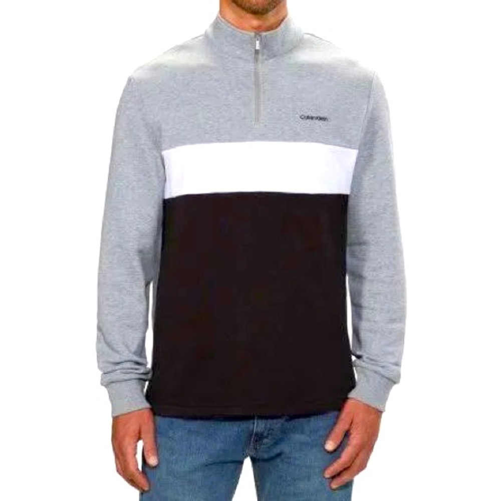 Calvin Klein Men’s Mid-weight Quarter Zip Pullover Size Medium NWT